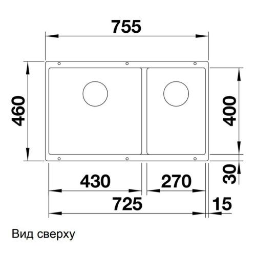 Кухонная мойка 75,5 см Blanco Subline 430/270-U белая - 4 фото