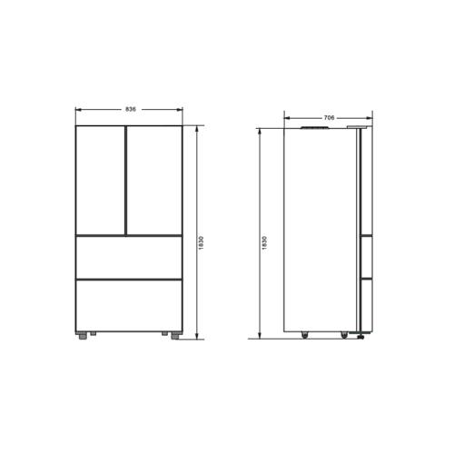 Холодильник French door 182х83,5 см Kuppersberg High-Tech RFFI 184 BG черный