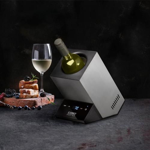 Охладитель для бутылок 24,5х13,5х28,5 см CASO WineCase One Inox