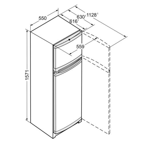 Холодильник 157,1х55 см Liebherr Pure CTel 2931 стальной