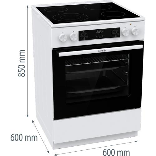 Электрическая плита 60х85 см Gorenje Advanced GECS6C70WC белая