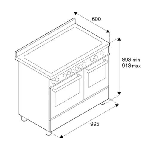 Варочный центр 99,5х60 см Bertazzoni Master MAS106L2ENET черный - 4 фото