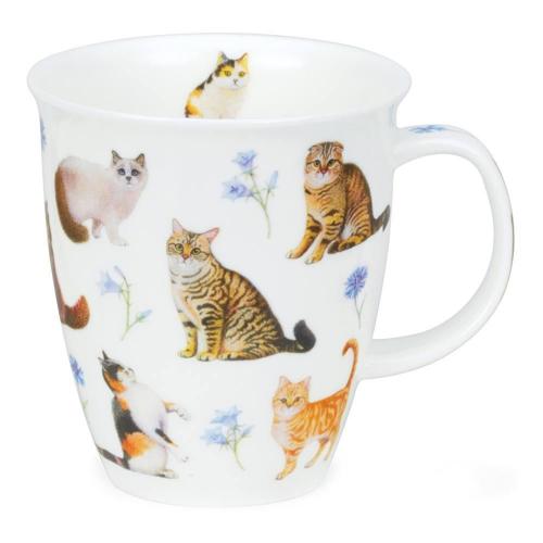 Кружка 480 мл Dunoon Nevis Flower Cats голубая