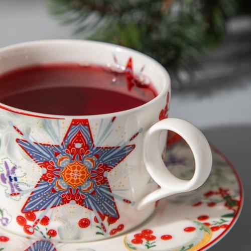 Чайная пара 200 мл Mix&Match Home Happy Star белая