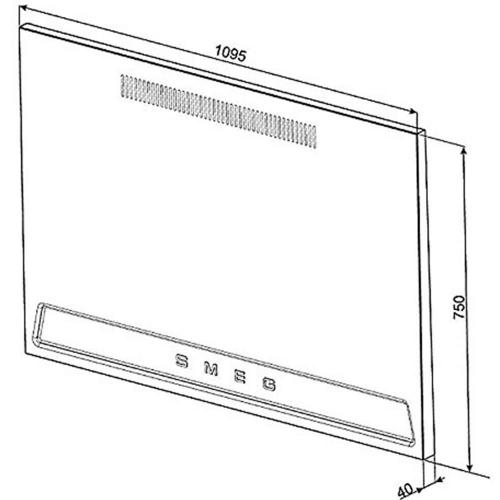 Стеновая панель 109,5х75 см Smeg KIT1TR41N черная