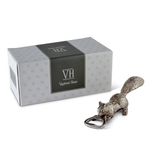 Открывалка для бутылок Белка 15 см Vagabond House Woodland Creatures серебряная