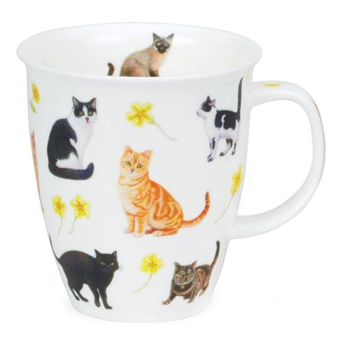 Кружка 480 мл Dunoon Nevis Flower Cats желтая