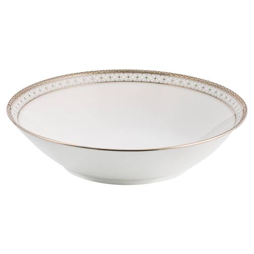 Тарелка суповая 19 см Noritake Rochester Platinum белая