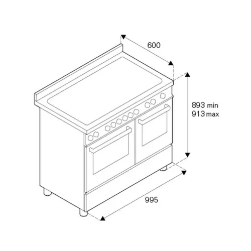 Варочный центр 99,5х60 см Bertazzoni Professional PRO105I2EXT стальной