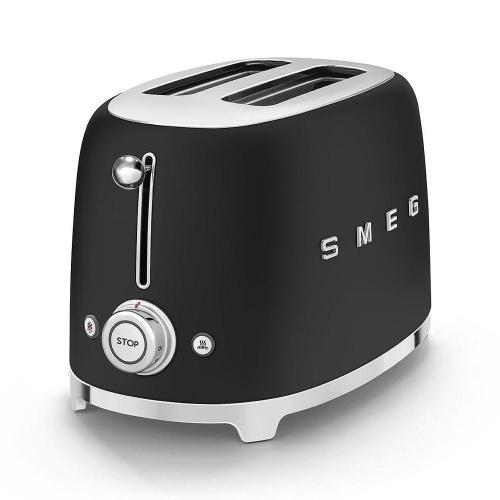 Тостер на 2 ломтика Smeg 50's Style TSF01BLMEU матовый черный