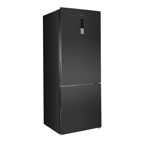 Холодильник 186х70 см Maunfeld MFF1857NFSB черная нержавеющая сталь