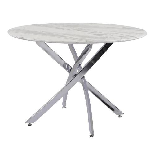 Обеденный стол 110 см M&K Триумф белый мрамор