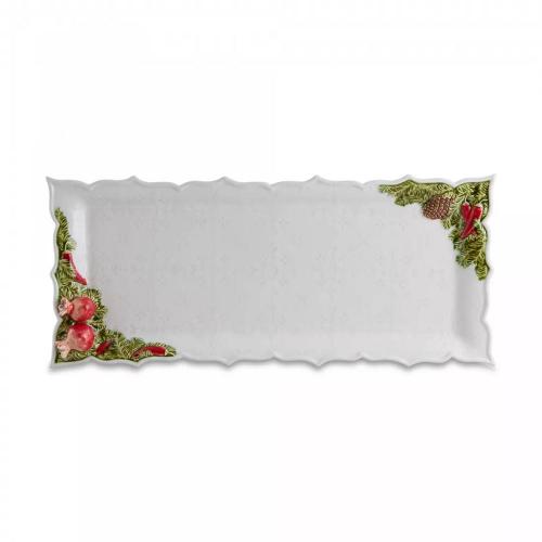 Сервировочное блюдо 43х18,5х5 см Bordallo Pinheiro Christmas Garland белое