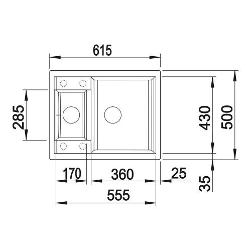 Кухонная мойка 61,5 см Blanco Metra 6 черная - 3 фото