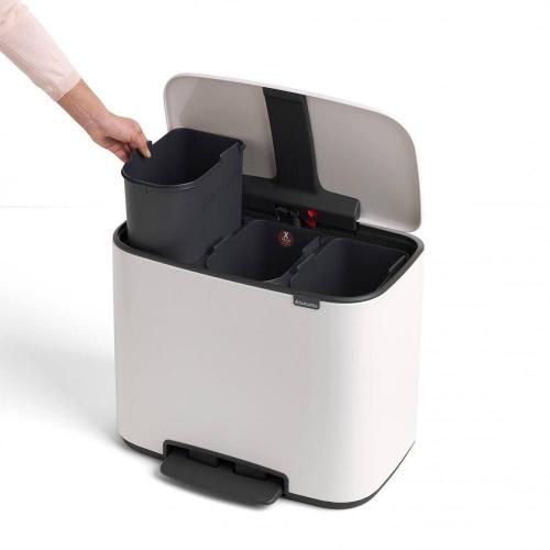 Мусорный бак 33 л Brabantia Bo Pedal Bin белый