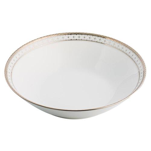 Тарелка суповая 19 см Noritake Rochester Platinum белая