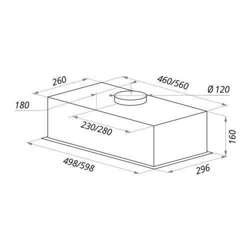 Встраиваемая вытяжка 60 см Maunfeld Crosby Light C 60 черная