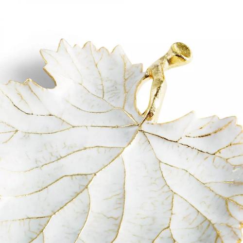 Сервировочное блюдо 20х19 см Michael Aram Winter Leaves белое