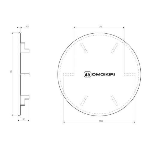 Декоративная накладка для вентиля DEC-IN Omoikiri нержавеющая сталь