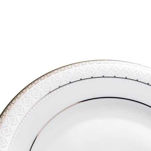Тарелка десертная 16 см Noritake Rochester Platinum белая