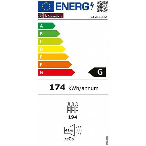 Винный шкаф на 194 бутылки La Sommeliere Tradition CTVNE186A черный
