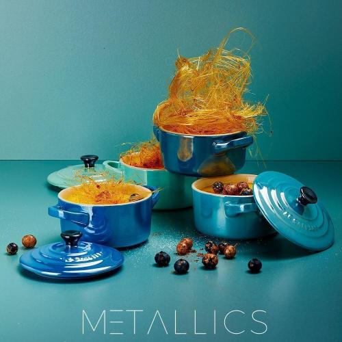 Кокотница керамическая 250 мл Le Creuset Metallics мята