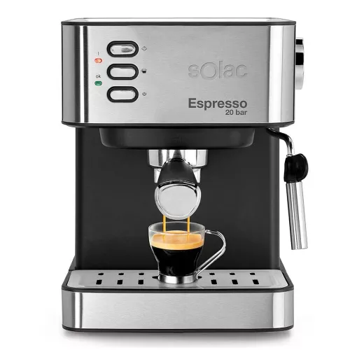 Кофемашина рожковая Solac Espresso 20 Bar стальная