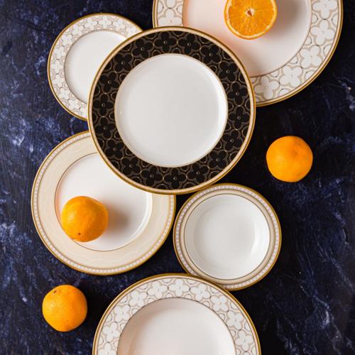 Тарелка хлебная 16,5 см Noritake Trefolio Gold белая