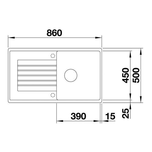 Кухонная мойка 86 см Blanco Zia 5 S белая - 4 фото