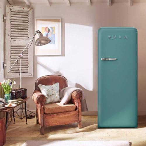 Холодильник однокамерный 153х60 см Smeg 50’s Style FAB28RDEG5 изумрудно-зеленый