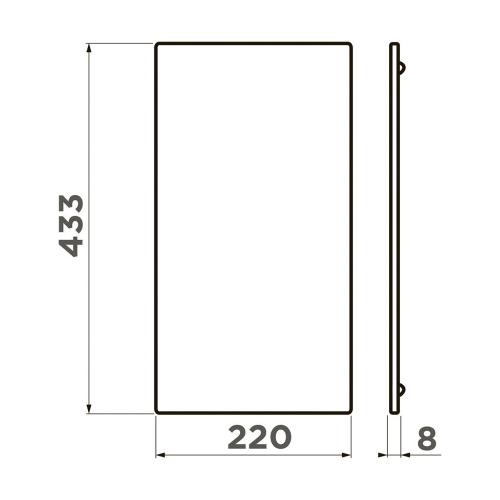 Доска для моек 22x43,3 см Omoikiri CB-Sintesi-M-GB черная