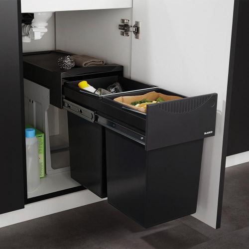 Мусорная система 17+17 л Blanco Botton II 30/2 черная