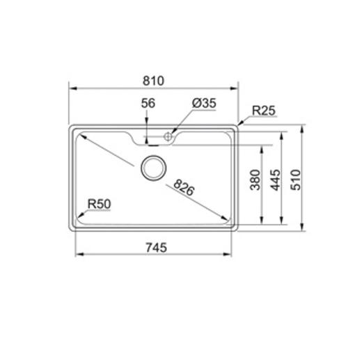 Кухонная мойка 81 см Franke BCX 610-81 TL нержавеющая сталь