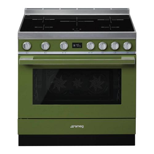 Варочный центр 90 см Smeg Portofino CPF9IPOG оливковый