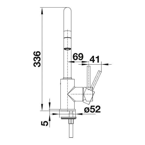 Смеситель Blanco Mida-S кофе - 3 фото