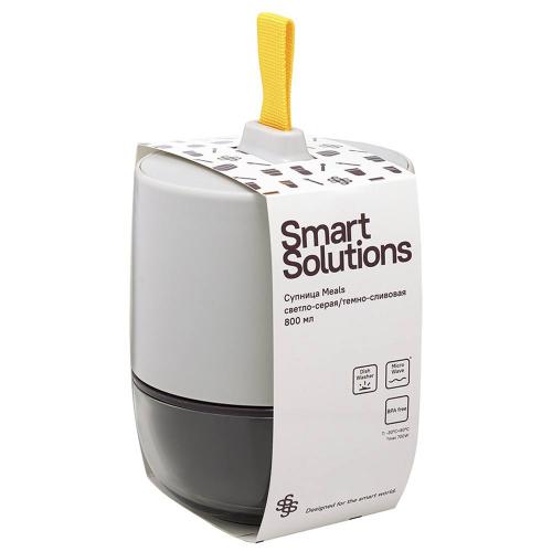 Ланч-бокс 12 см 0,8 л Smart Solutions Meals серый