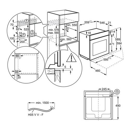 Духовой шкаф electrolux okd5c51v