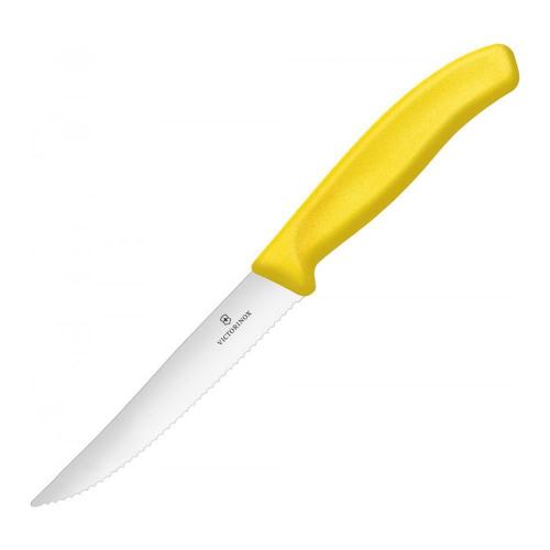 Нож для стейков и пиццы 12 см Victorinox желтый