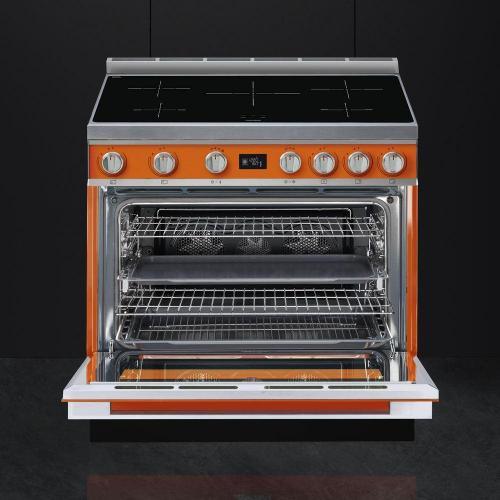 Варочный центр 90 см Smeg Portofino CPF9IPOG оливковый - 2 фото