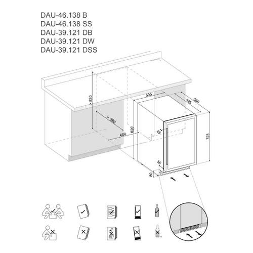 Встраиваемый винный шкаф на 39 бутылок Dunavox Flow DAUF-39.121DB черный