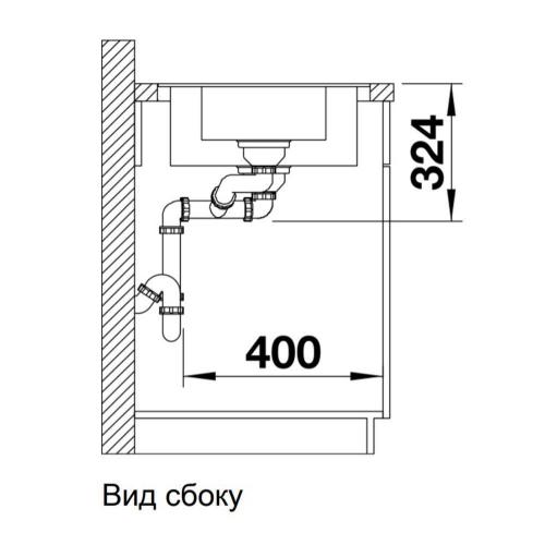 Кухонная мойка 99 см Blanco Metra 6 S-F антрацит - 1 фото