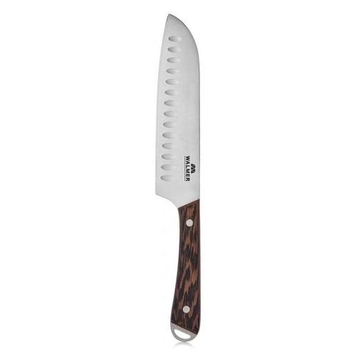 Кухонный нож Сантоку 18 см Walmer Wenge коричневый
