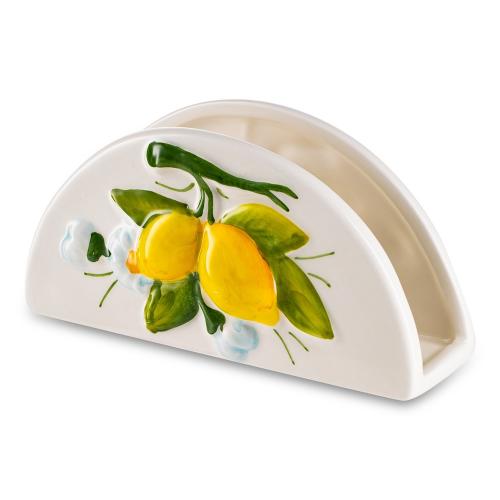 Салфетница 15х5 см Edelweiss Лимоны и цветы белая