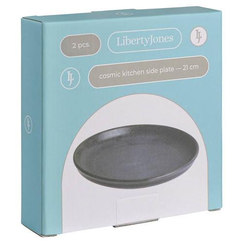 Набор закусочных тарелок 21 см Liberty Jones Cosmic Kitchen 2 пр черный