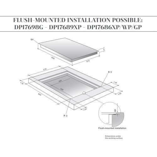 Индукционная варочная панель 65х51 см De Dietrich DPI7698G серая