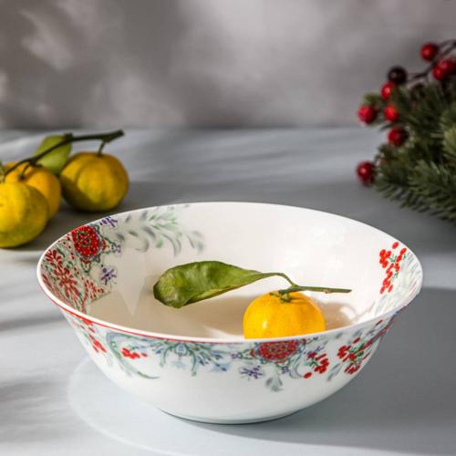 Салатник 24 см Mix&Match Home Happy Star белый