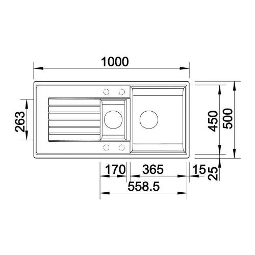 Кухонная мойка 100 см Blanco Zia 6 S серый беж - 4 фото