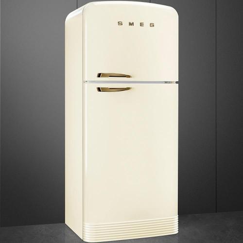 Холодильник двухкамерный 188х80 см Smeg 50's Style FAB50RCRB5 кремовый - 3 фото