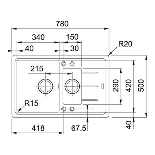 Кухонная мойка 78 см Franke Basis BFG 651-78 белая - 2 фото