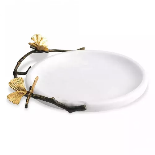 Сервировочное блюдо 21,5х19,6 см Michael Aram Butterfly Ginkgo белое